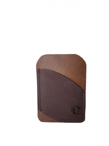 MIRKO leather cards holder - DARK BROWN